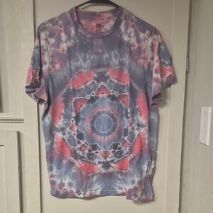 Tie-Dye Short Sleeve Tee - Pink & Blue